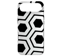 Custodia per iPhone Air Black-White Honeycomb Hexagon Maze Hi-Tech Space Pattern