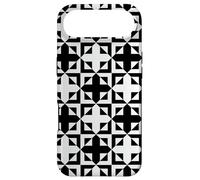 Custodia per iPhone Air Black-White Rectangle Cross Monochrome Optical Pattern