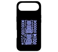 Custodia per iPhone Air Blu Cielo Folk Art Gatti Scandinavo Boho