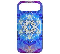Custodia per iPhone Air Blu Rosso Giallo Fiamma Metatron Cubo Mandala Forme Mania