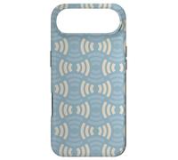 Custodia per iPhone Air Blue And Cream Cream White Arc Wave Lines Pattern