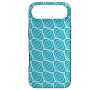 Custodia per iPhone Air Blue Light Curved Lines Loops Almonds Oval Art Deco Pattern