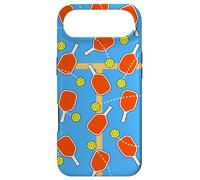Custodia per iPhone Air Blue Pickleball Court Design with Paddles and Balls