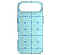 Custodia per iPhone Air Blue Squares Grid Crosses Dot Molecule Scandinavian Pattern