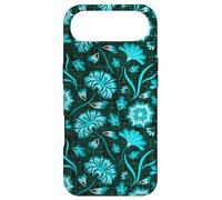 Custodia per iPhone Air Boho Flowers Bold Aqua Ocean Disegnato A Mano Fiori Tropicali