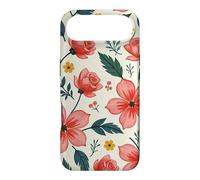 Custodia per iPhone Air Bold Teal verde foglie rosso rosa fiori floreali