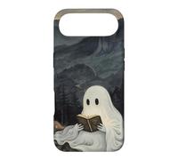 Custodia per iPhone Air Bookish Ghost Reading Book Reader Mountain Scene