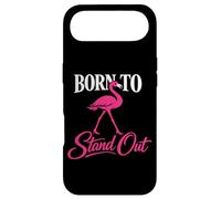 Custodia per iPhone Air Born To Stand Out fenicottero rosa frase grafica