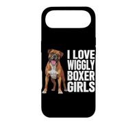 Custodia per iPhone Air Boxer divertente con scritta "I Love Wiggly Boxer"