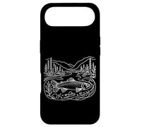 Custodia per iPhone Air Brook Trout Line Art Design per la pesca in montagna