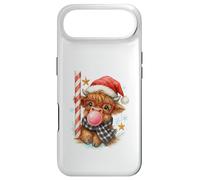 Custodia per iPhone Air Bubble Blowing Highland Cow Christmas Cute Holiday