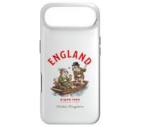 Custodia per iPhone Air Bulldog inglese cani coppia innamorata drink barca Inghilterra