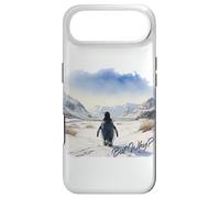 Custodia per iPhone Air BUT WHY? Penguin Wandering Off Mountains Watercolor (White)