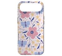 Custodia per iPhone Air Butterfly and Flowers Blush Pink Blue Cute Botanical Garden