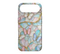 Custodia per iPhone Air Butterfly Pink White Blue Stained Art Stain Butterflies