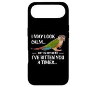 Custodia per iPhone Air Camicia verde Cheek Conure I May Look Calm Conure