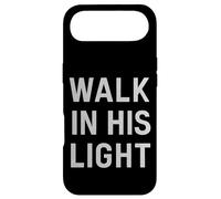 Custodia per iPhone Air Camminare nella sua luce. cristiano vintage, citazione.