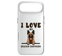 Custodia per iPhone Air Cane Belgian Shepherd che sbricia con la scritta "Love"
