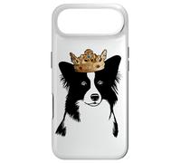 Custodia per iPhone Air Cane Border collie che indossa una corona