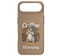 Custodia per iPhone Air cane dolce Schnauzer e una tazza di caffè al mattino