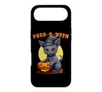 Custodia per iPhone Air Cappello da strega con gatto blu russo di Halloween