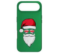 Custodia per iPhone Air Cappello di Babbo Natale con bandiera UK occhiali da sole Divertente Regno Unito Santa