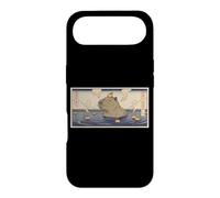 Custodia per iPhone Air Capybara Onsen Hot Spring Woodblock Art Social Pun