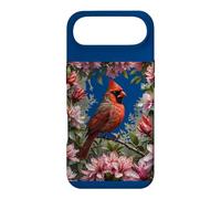 Custodia per iPhone Air Cardinale Rosso Tra Rododendri Rosa