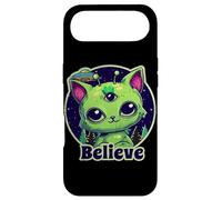Custodia per iPhone Air Carino Alien Cat Belive in UFO Kawaii