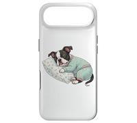 Custodia per iPhone Air Carino Boston Terrier Cane che dorme in pigiama Bedtime Art