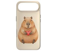 Custodia per iPhone Air Carino Capibara Holding Cuore Rosso Valentine Love