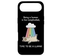Custodia per iPhone Air Carino lama arcobaleno essere umano è troppo complicato costume