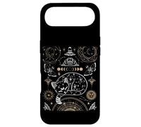 Custodia per iPhone Air Cat Luna Moth Moon Phases Dark Academia Estetico Occulto