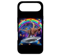 Custodia per iPhone Air Cat Riding Dinosaur Trex UFO Taco Donuts In Galaxy