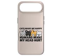 Custodia per iPhone Air Cats Make Me Very Happy Humans Make My Head Hurt Cat Lover
