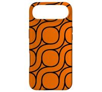 Custodia per iPhone Air Cerchi neri Design in carta da parati colore arancione