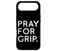 Custodia per iPhone Air Cerchio aereo divertente con scritta "Pray for Grip", per pole dance