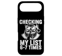Custodia per iPhone Air Checking My List 6-7 volte divertente Babbo Natale