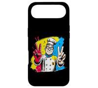 Custodia per iPhone Air Chef sorridente segno pace retrò ritratto grafico doppio cuoco