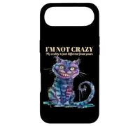 Custodia per iPhone Air Cheshire Alice Wonderland Cat I'm not Crazy Libri vintage