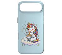 Custodia per iPhone Air Chibi Unicorno Mangia Arcobaleno Spaghetti Pasta Grafica