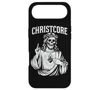 Custodia per iPhone Air Christcore - Teschio di Gesù, cuore sacro, design cristiano in metallo