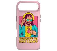 Custodia per iPhone Air Christian Jesus Believe In The Light Anime Pop Art Rosa