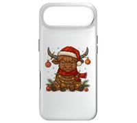 Custodia per iPhone Air Christmas Highland Cow Tangled Lights Funny Holiday
