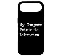 Custodia per iPhone Air Citazione divertente My Compass Points to Libraries