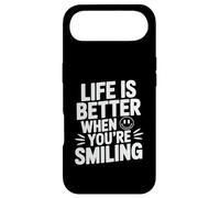 Custodia per iPhone Air Citazione motivazionale Life is Better When You're Smiling