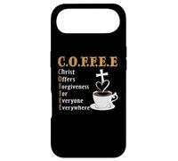 Custodia per iPhone Air Coffee Christ Offers Forgiveness Quote Cafeine Baristas