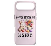 Custodia per iPhone Air Coffee Makes Me Hoppy Easter Cute Bunny Drinking Coffee Cup