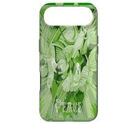 Custodia per iPhone Air Colomba con testo celtico della pace in toni verdi