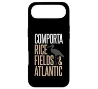 Custodia per iPhone Air Comporta Portogallo campi di riso e silhouette di cicogna atlantica